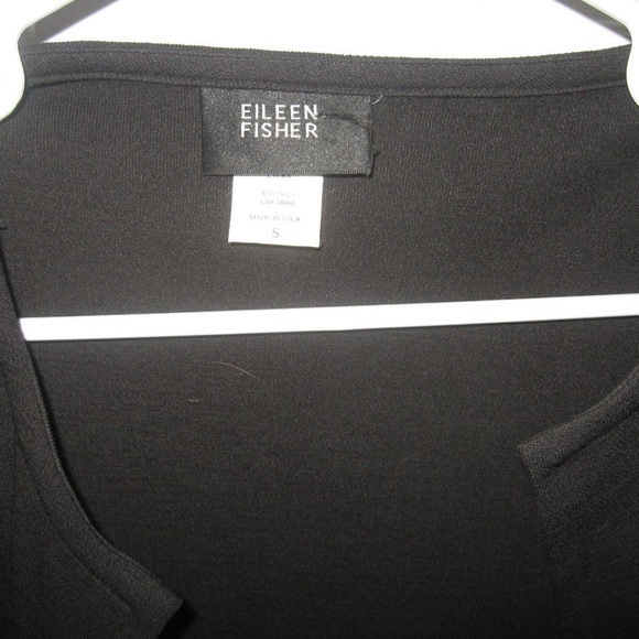 Eileen Fisher Black‎ Small Open Cardigan Wool Blend - Picture 3 of 5